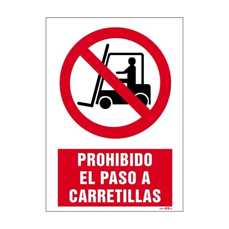Prohibido el paso a carretillas