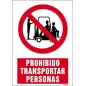 Prohibido transportar personas