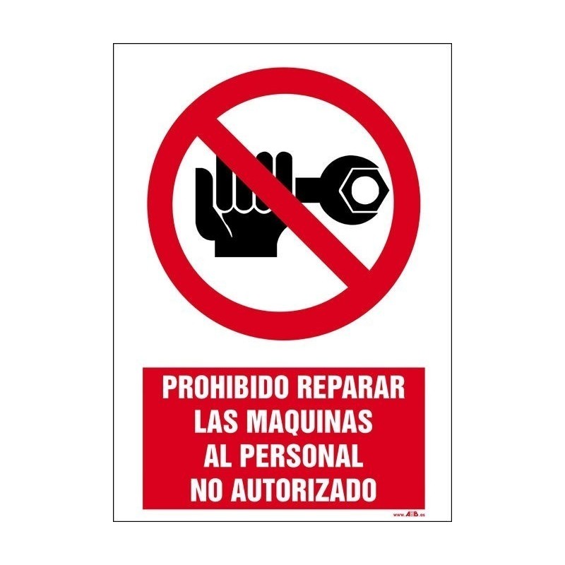 Prohibido reparar las máquinas al personal no autorizado