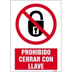 Prohibido cerrar con llave