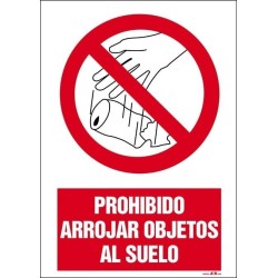 Prohibido arrojar objetos al suelo