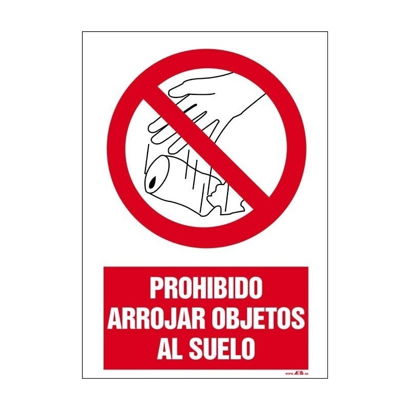 Prohibido arrojar objetos al suelo