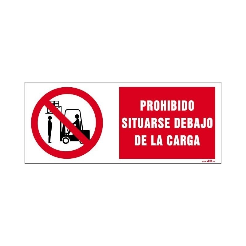 Prohibido situarse debajo