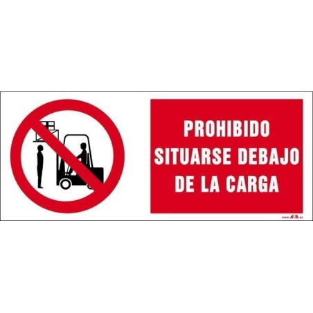 Prohibido situarse debajo