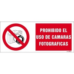 PROHIBIDO EL USO DE CAMARAS FOTOGRAFICAS