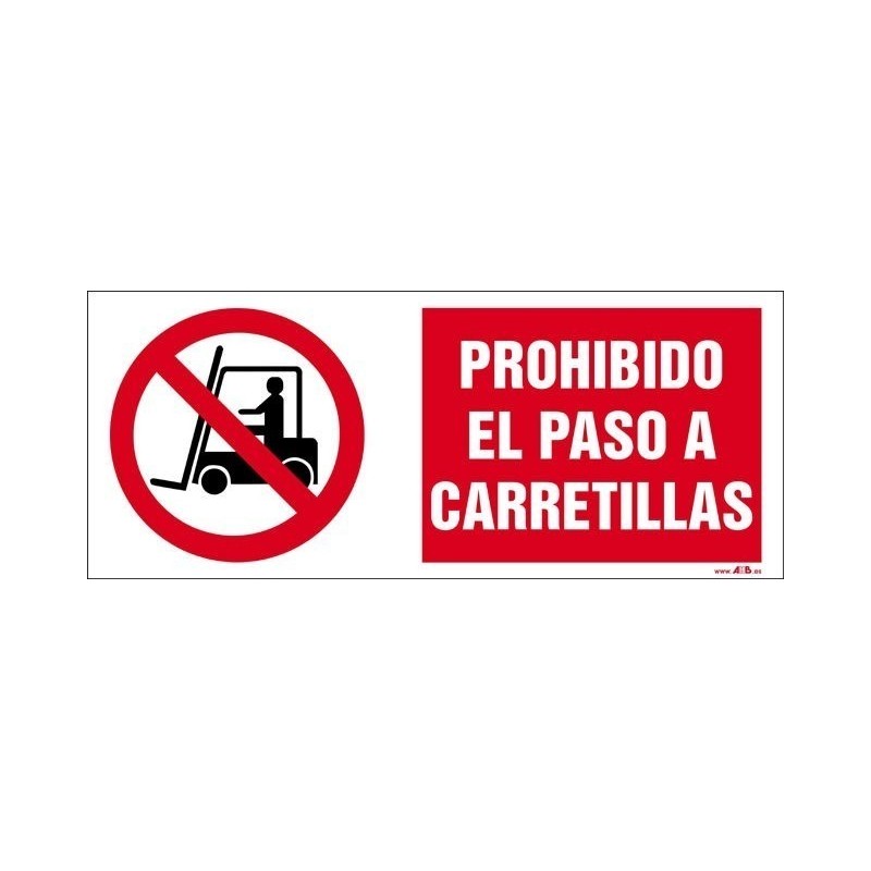 Prohibido el paso a carretillas