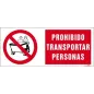 Prohibido transportar personas