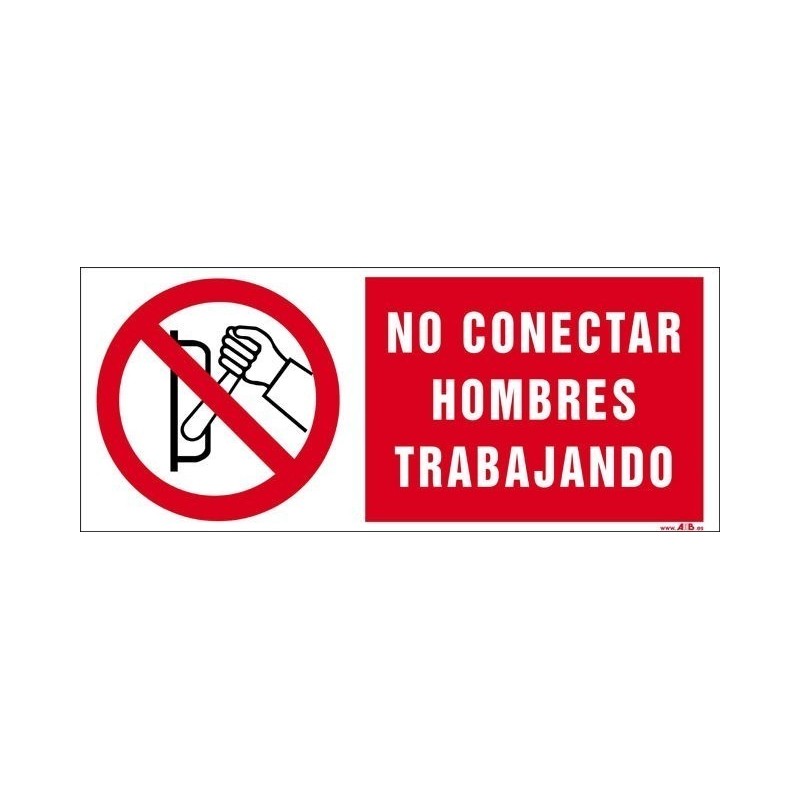 No conectar hombres trabajando