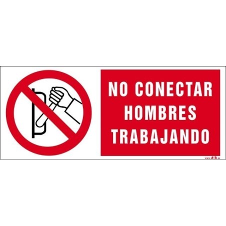 No conectar hombres trabajando