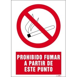 PROHIBIDO FUMAR A PARTIR DE ESTE PUNTO