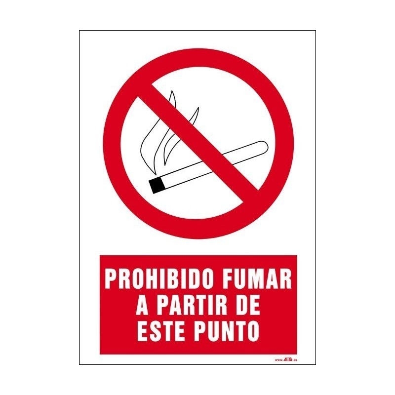 Prohibido fumar a partir de este punto