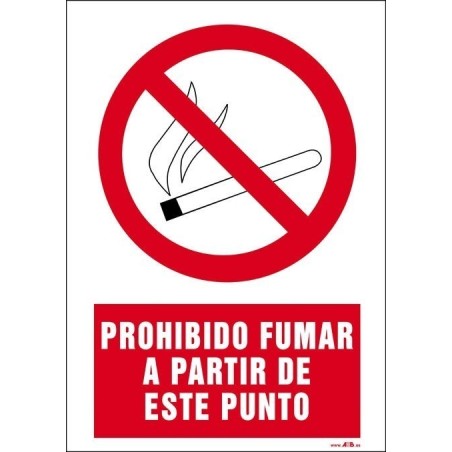 PROHIBIDO FUMAR A PARTIR DE ESTE PUNTO