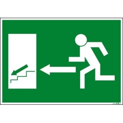 Salida izquierda escaleras abajo