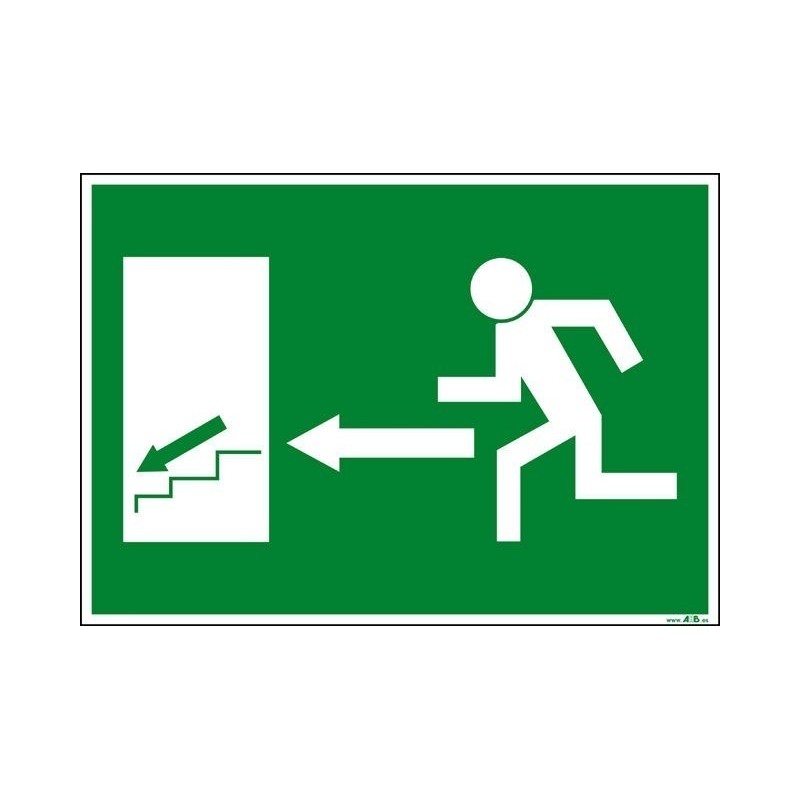 Salida izquierda escaleras abajo