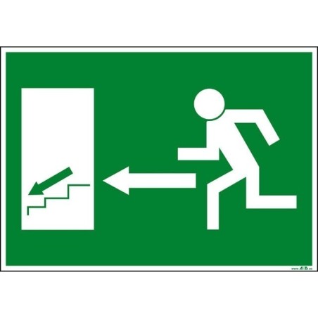 Salida izquierda escaleras abajo
