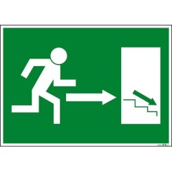 Salida derecha escaleras abajo