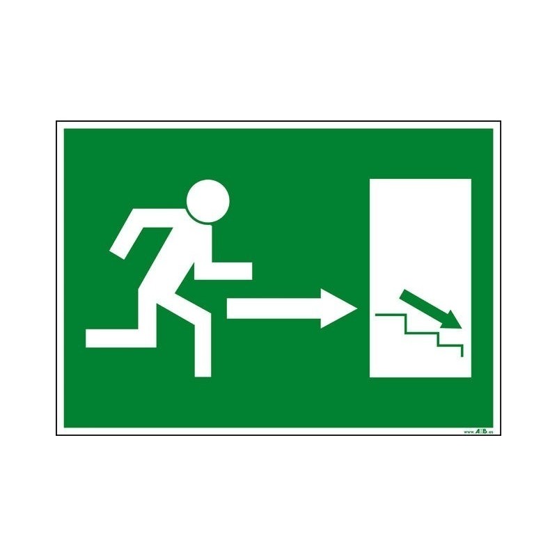 Salida derecha escaleras abajo