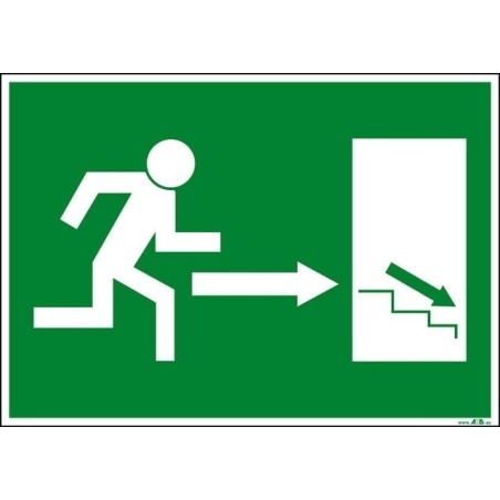 Salida derecha escaleras abajo