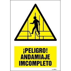 ¡Peligro! Andamiaje incompleto