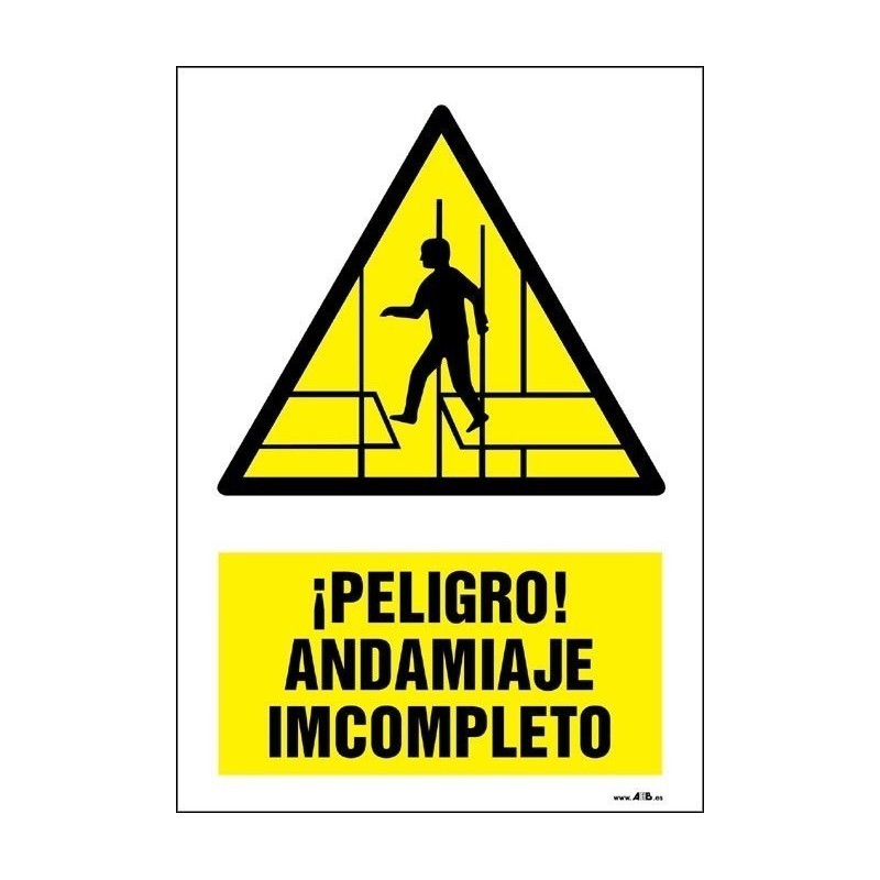 ¡Peligro! Andamiaje incompleto