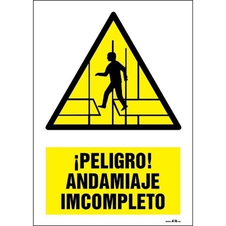 ¡Peligro! Andamiaje incompleto