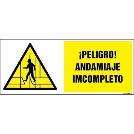 ¡Peligro! Andamiaje incompleto