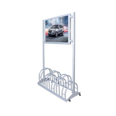 Aparca-bicicletas con publicidad