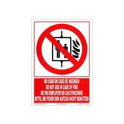 No usar ascensor en caso de incencio