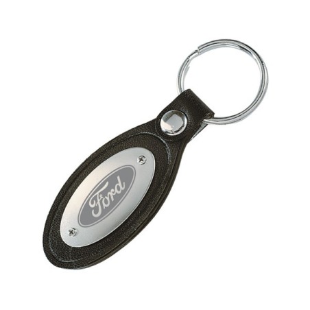 Llavero de cuero con planca