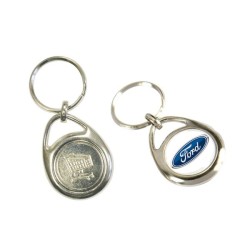 Llavero metálico con moneda