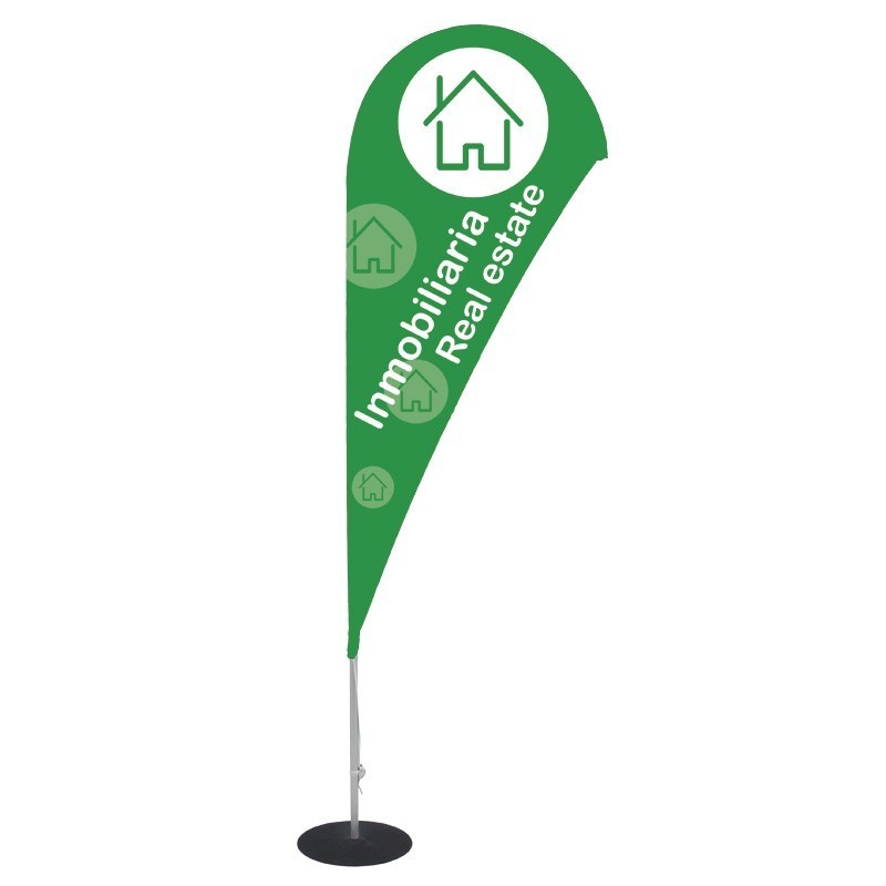 Set Mástil, Base y Bandera tipo gota
