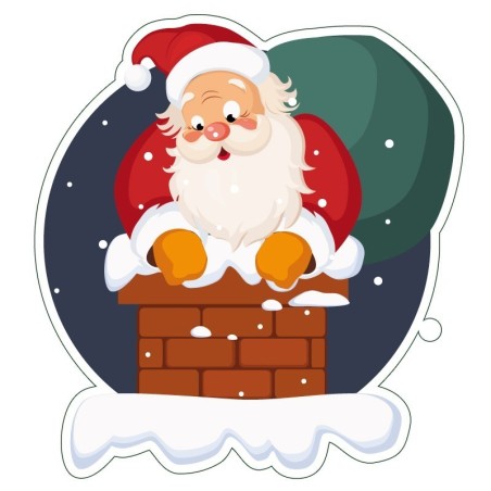 Papa Noel chimenea