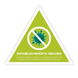 Adhesivos establecimiento seguro