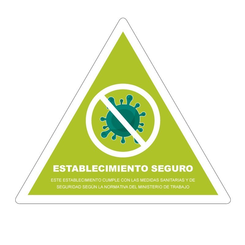 Adhesivos establecimiento seguro