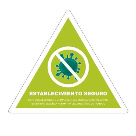 Adhesivos establecimiento seguro