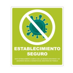 Adhesivos establecimiento seguro