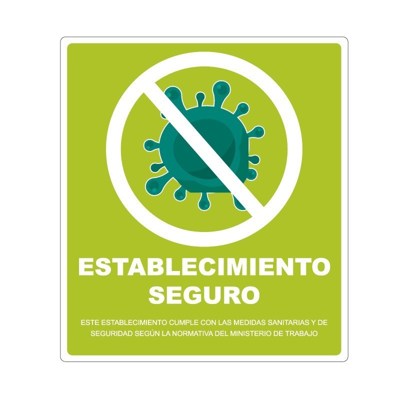 Adhesivos establecimiento seguro