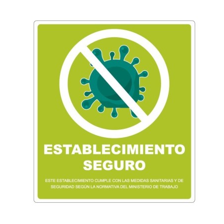 Adhesivos establecimiento seguro
