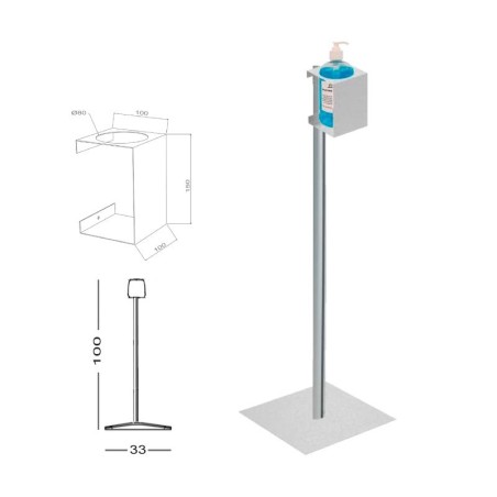 Soporte dispensador papelera