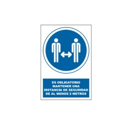 Cartel distancia seguridad
