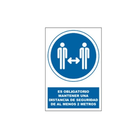 Cartel distancia seguridad