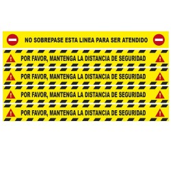 Pack de 5 vinilos económicos, distancia de seguridad