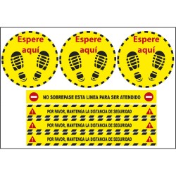 Pack 7 vinilos suelo sin personalizar