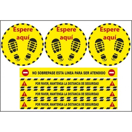 Pack 7 vinilos suelo sin personalizar