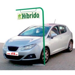 Mástil informativo curvado, verde
