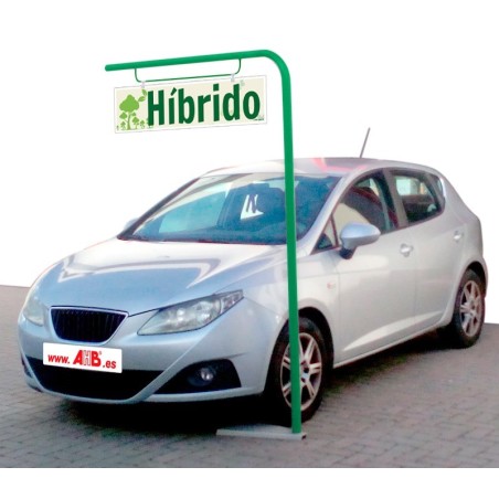 Mástil informativo curvado, verde