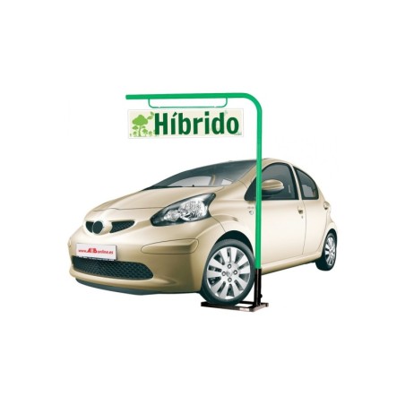 Mástil informativo curvado, verde
