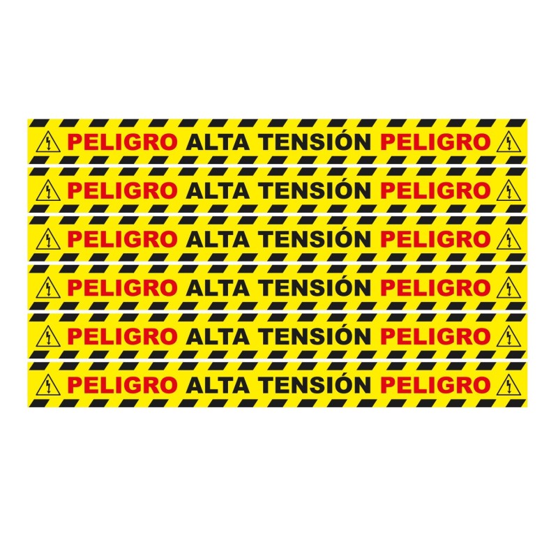 Pack 6 vinilos de seguridad para suelo