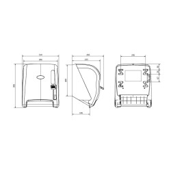 Dispensador de papel con palanca
