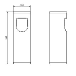 Cenicero papelera 25 L